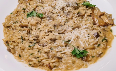 Risotto crémeux aux petites girolles